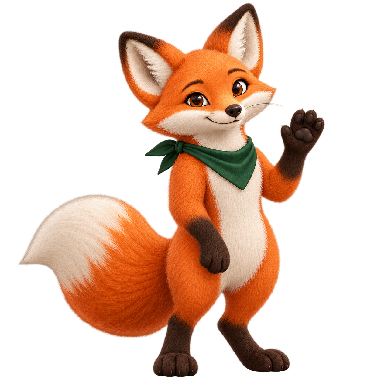 BasketFox waving hello